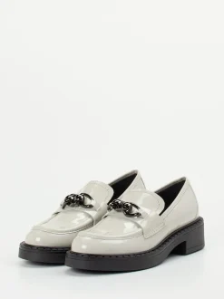 Konstantin Starke – Loafer aus Lackleder cremegrau