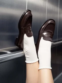 Konstantin Starke – Loafer aus Hochglanzleder Dunkelbraun