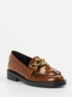 Konstantin Starke – Loafer aus Hochglanzleder Cognac
