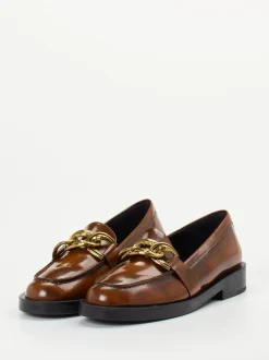 Konstantin Starke – Loafer aus Hochglanzleder Cognac