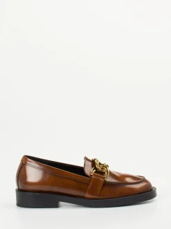 Konstantin Starke – Loafer aus Hochglanzleder Cognac