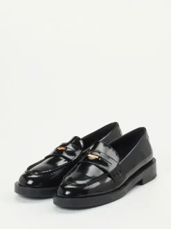 Konstantin Starke – Loafer aus Hochglanzleder schwarz