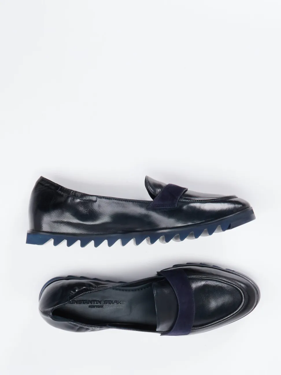 Konstantin Starke – Loafer aus Lammleder in Blau