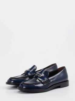 Konstantin Starke – Loafer aus Hochglanzleder Nachtblau