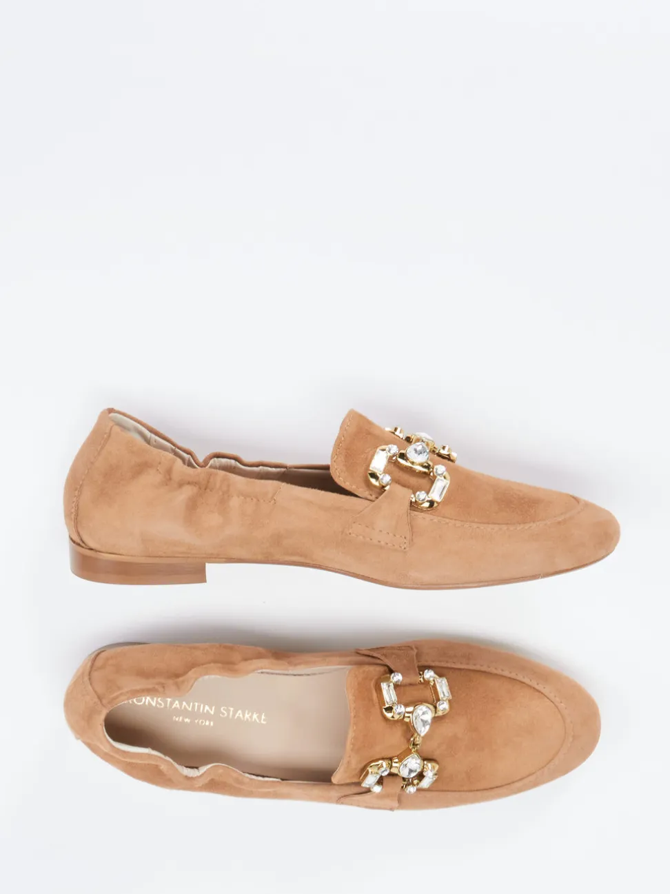 Konstantin Starke – Loafer aus Veloursleder Cognac