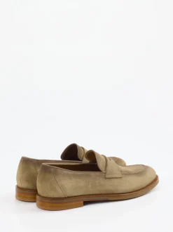 Konstantin Starke – Loafer aus Veloursleder sandbeige