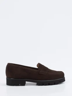 Konstantin Starke – Loafer aus Veloursleder Dunkelbraun