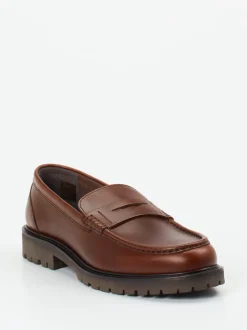 Konstantin Starke – Loafer aus Fettleder Braun