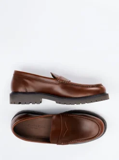 Konstantin Starke – Loafer aus Fettleder Braun