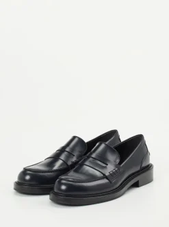 Konstantin Starke – Loafer aus Hochglanzleder in Blau