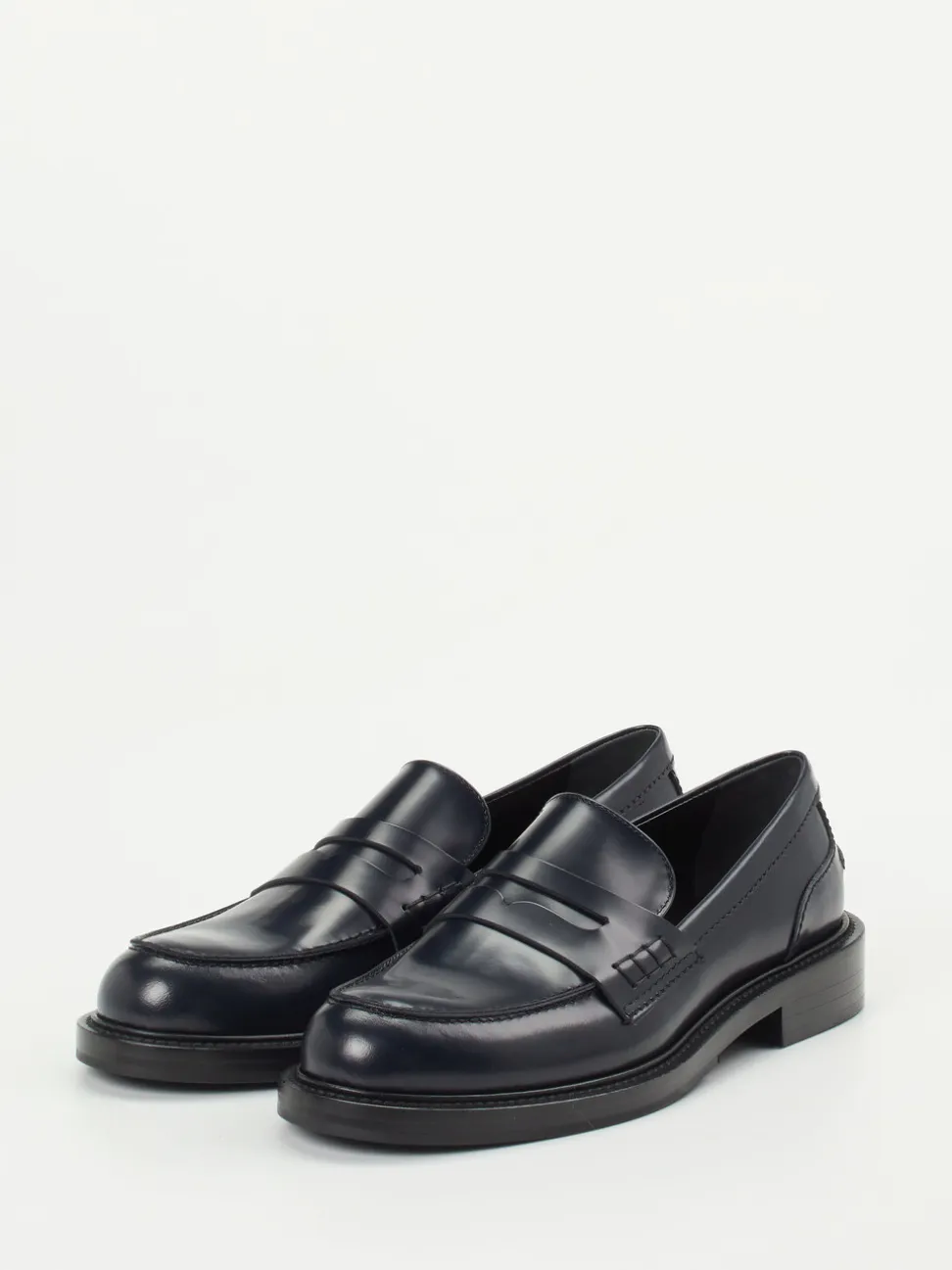 Konstantin Starke – Loafer aus Hochglanzleder in Blau