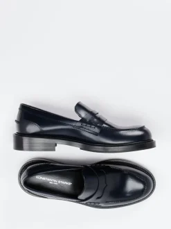 Konstantin Starke – Loafer aus Hochglanzleder in Blau