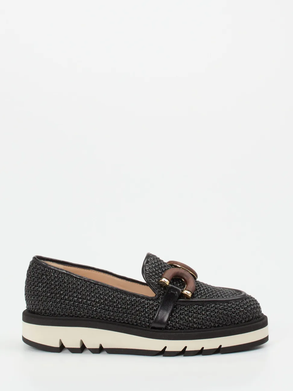 Konstantin Starke – Loafer aus Bastgeflecht schwarz