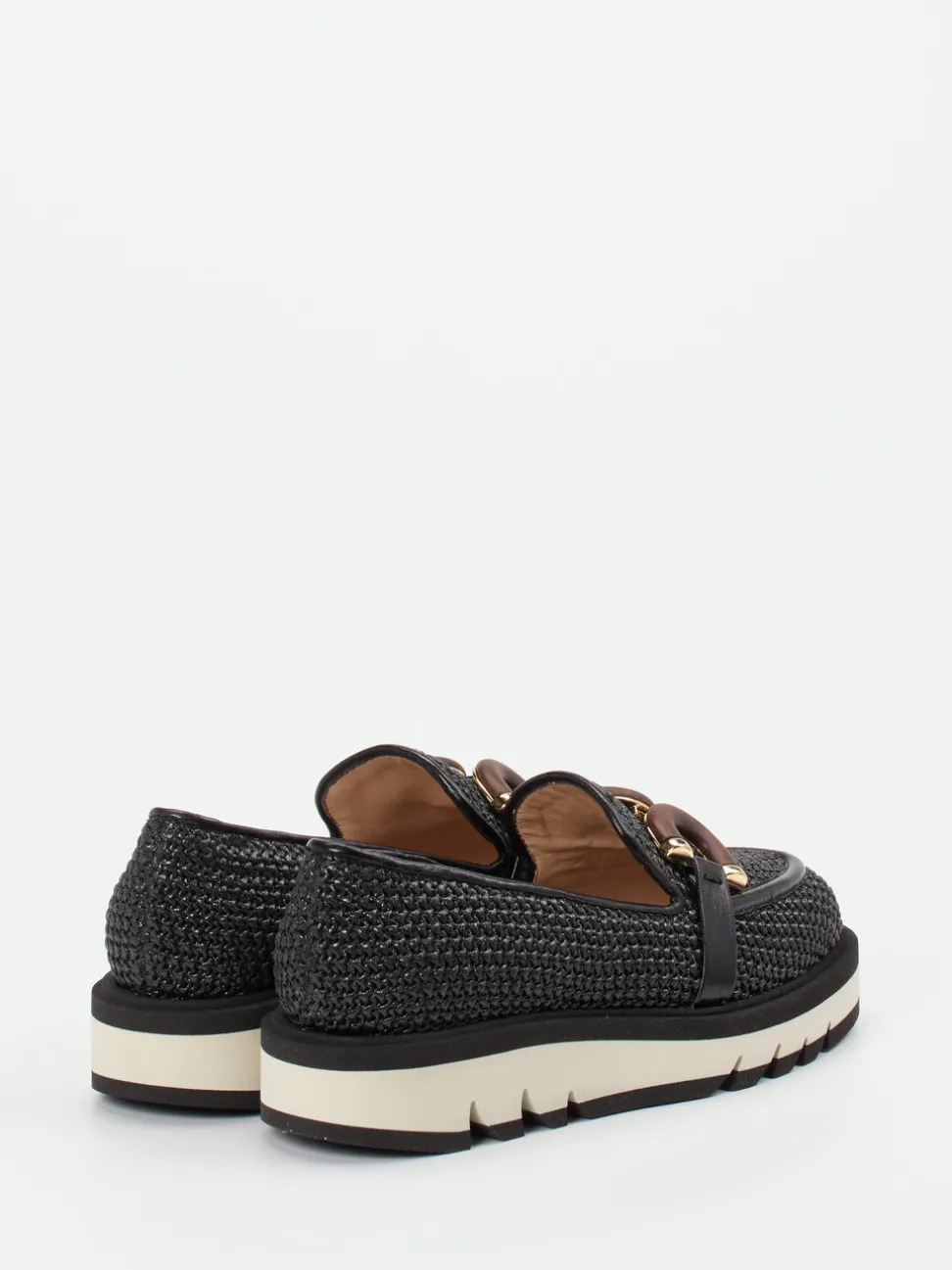 Konstantin Starke – Loafer aus Bastgeflecht schwarz