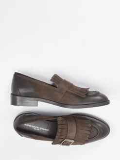 Konstantin Starke – Loafer aus Veloursleder Dunkelbraun