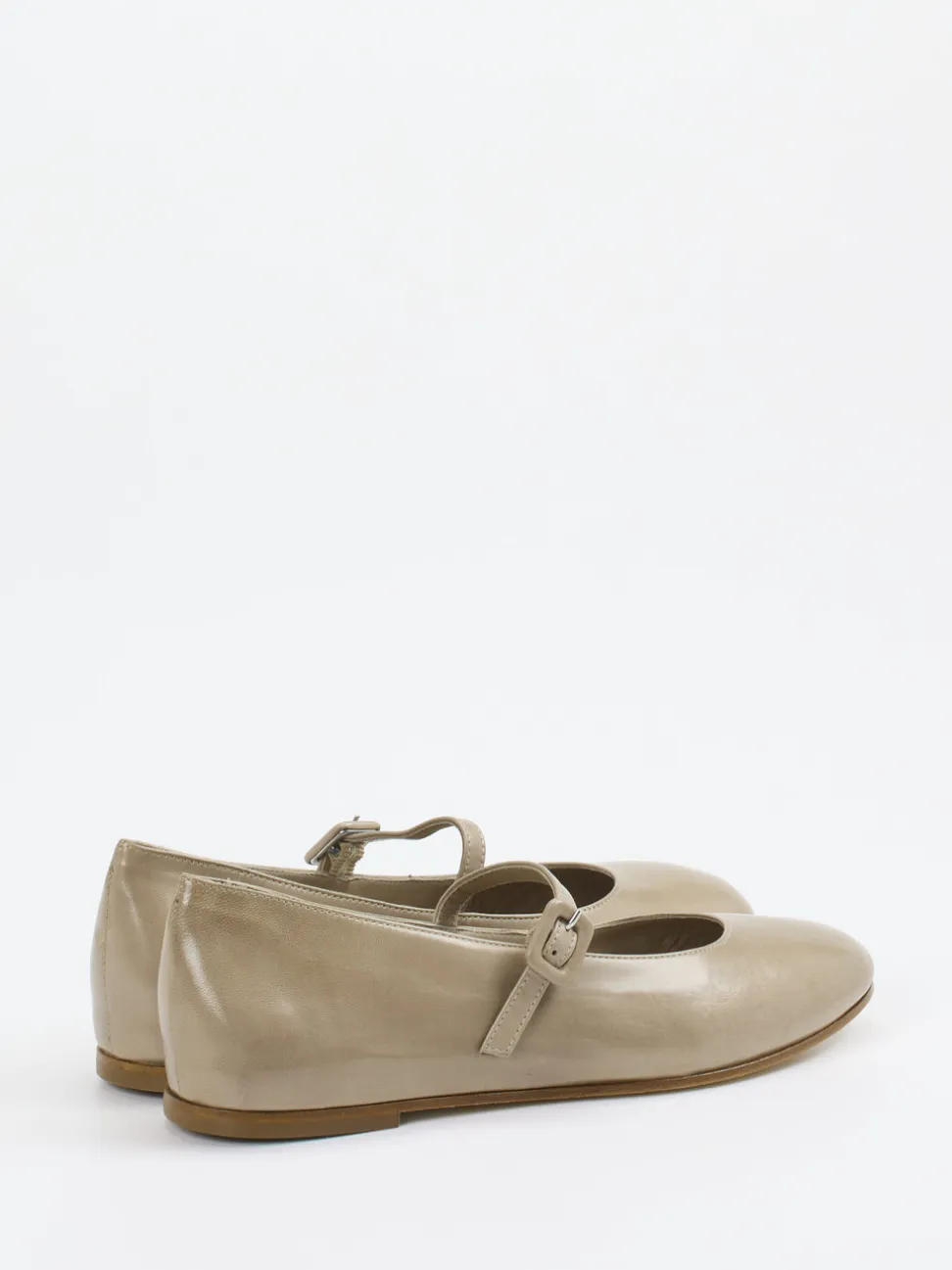 Konstantin Starke – Mary Janes aus Lammleder in Taupe