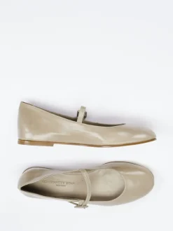 Konstantin Starke – Mary Janes aus Lammleder in Taupe