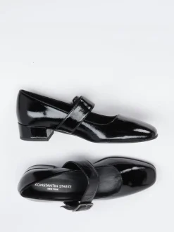 Konstantin Starke – Mary Janes aus Lackleder Schwarz