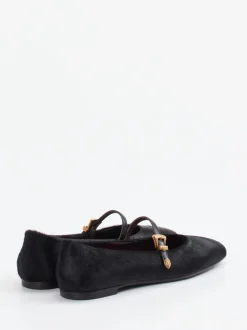 Konstantin Starke – Mary Jane Ballerinas aus Fell schwarz