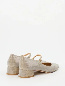 Konstantin Starke – Mary Jane Pumps aus Metallic-Textil