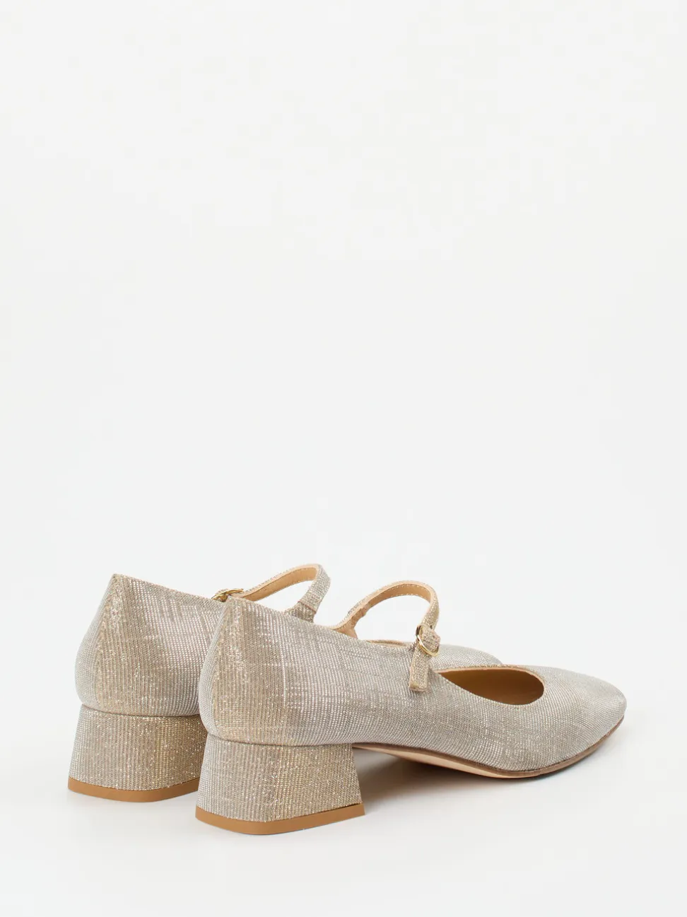 Konstantin Starke – Mary Jane Pumps aus Metallic-Textil