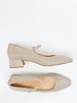 Konstantin Starke – Mary Jane Pumps aus Metallic-Textil