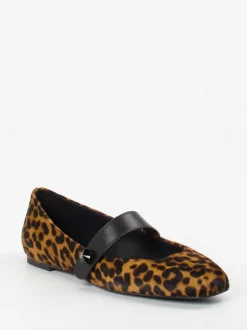 Konstantin Starke – Mary Janes aus Kalbleder mit Leoprint