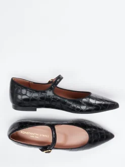 Konstantin Starke – Mary Janes aus geprägtem Leder schwarz