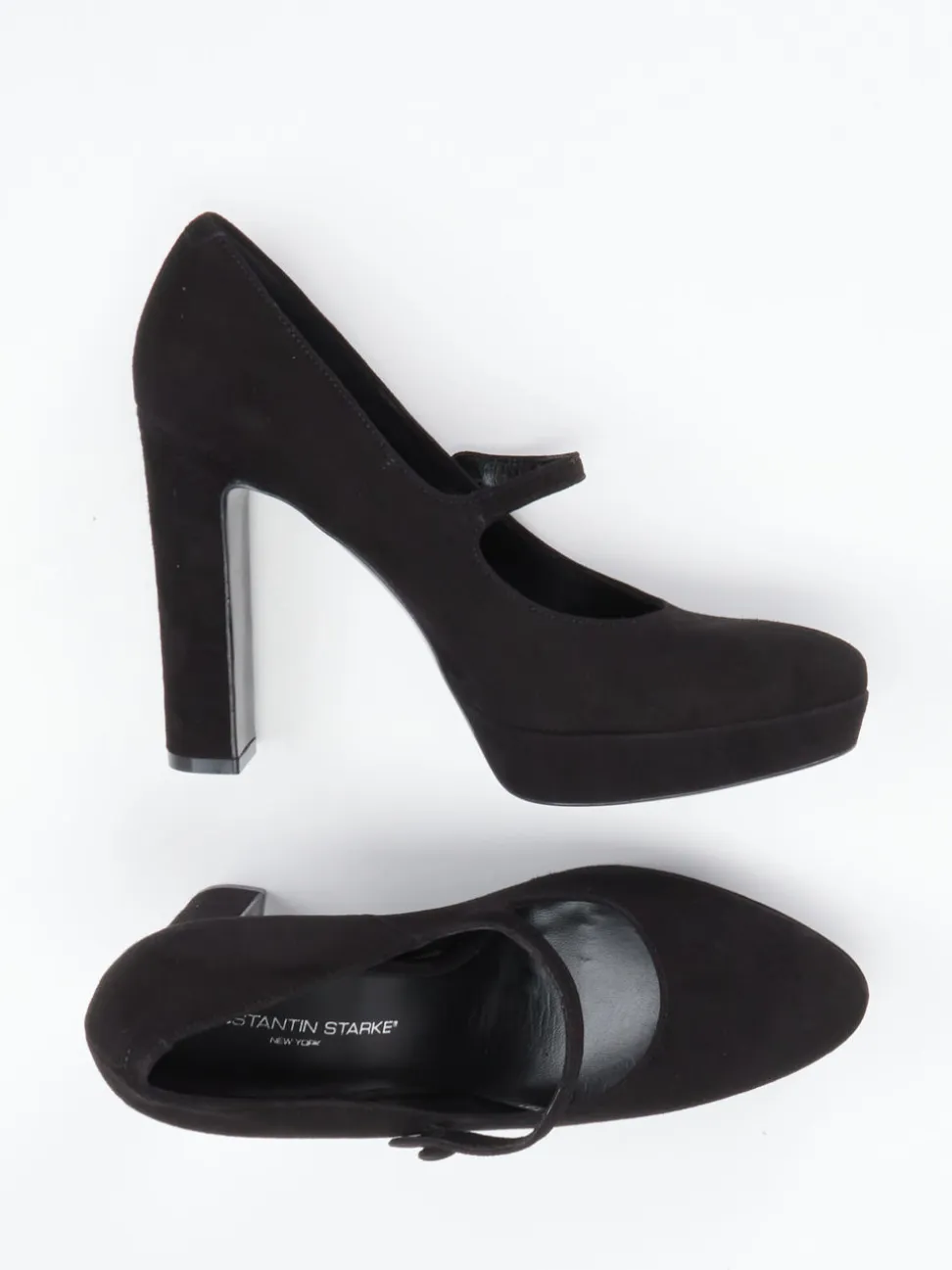 Konstantin Starke – Mary Jane Pumps aus Veloursleder schwarz