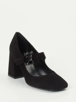 Konstantin Starke – Mary-Jane-Pumps aus Veloursleder schwarz