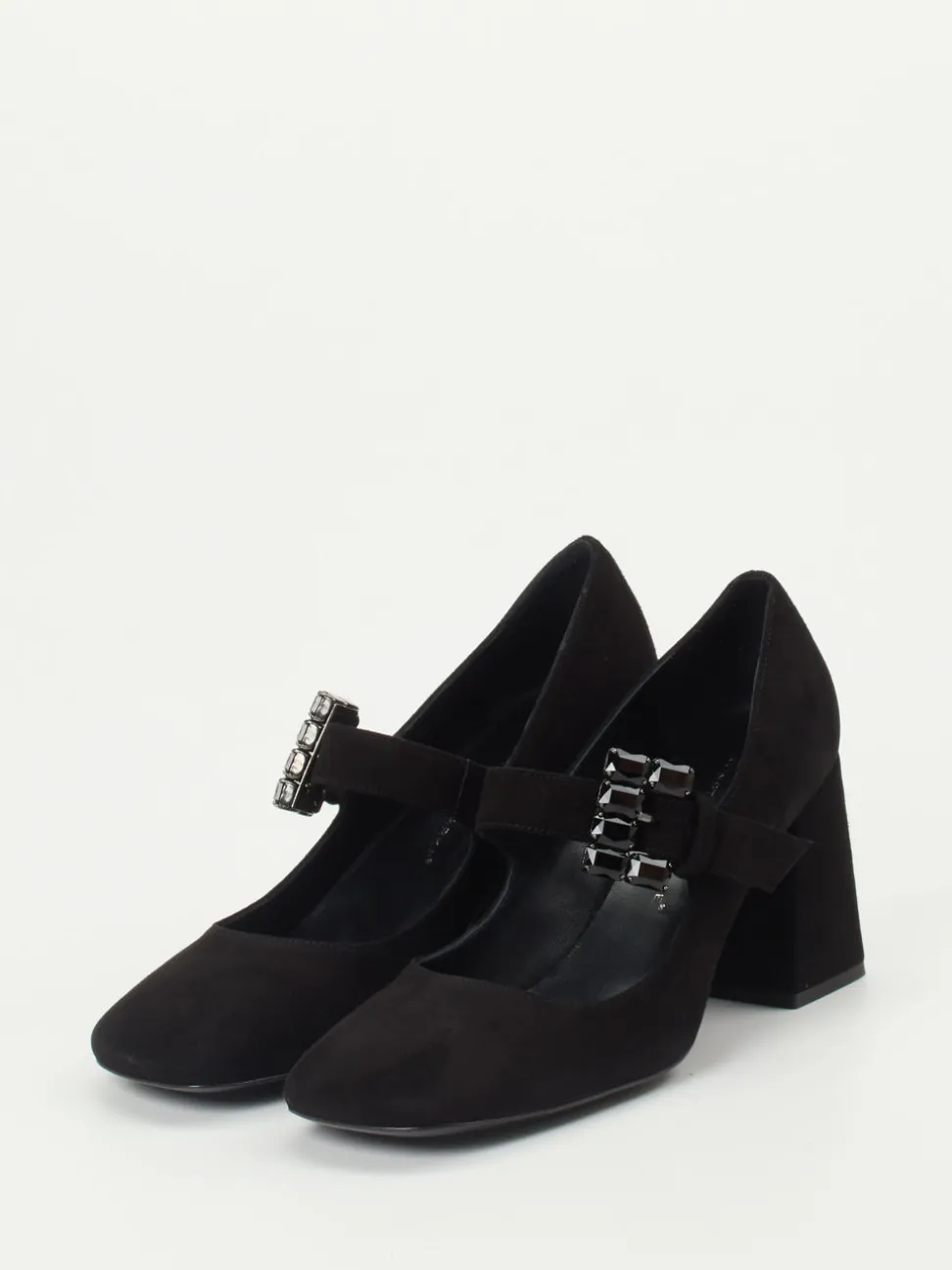 Konstantin Starke – Mary-Jane-Pumps aus Veloursleder schwarz