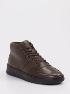 Konstantin Starke – Mid-Top Sneaker aus Kalbleder braun