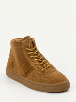 Konstantin Starke – Mid-Top Sneaker aus Veloursleder braun