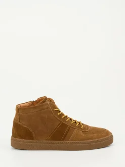 Konstantin Starke – Mid-Top Sneaker aus Veloursleder braun