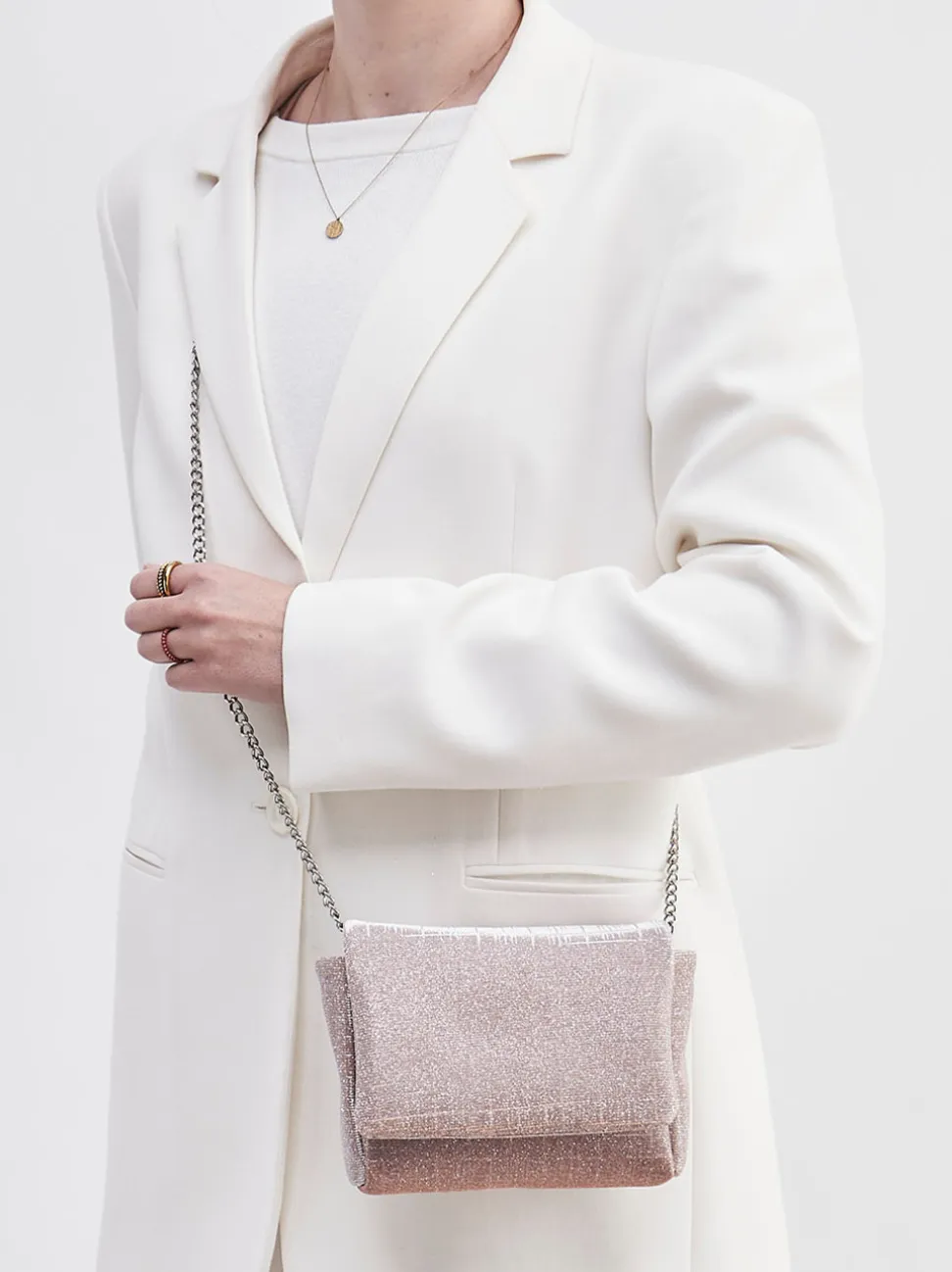 Konstantin Starke – Minitasche aus Textil in Roségold