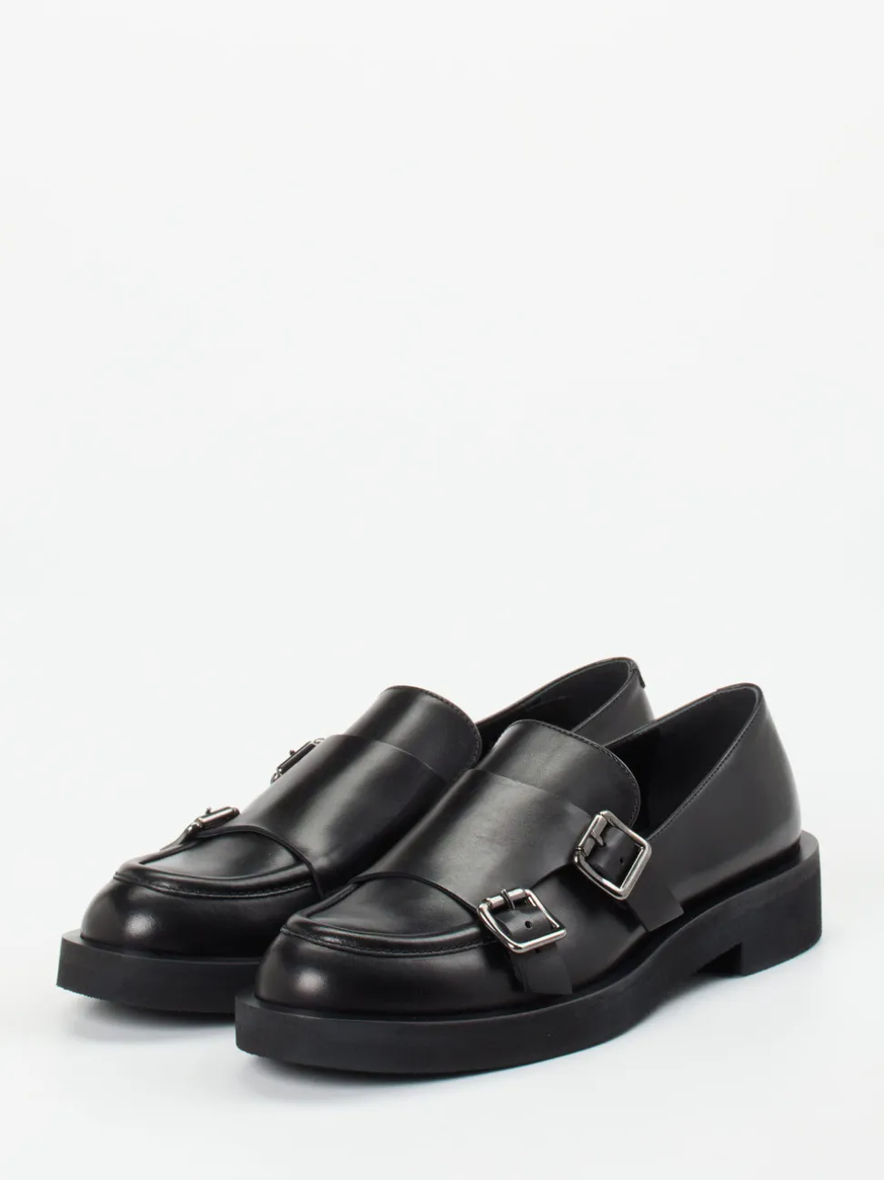 Konstantin Starke – Monkstrap-Loafer aus Kalbleder Schwarz