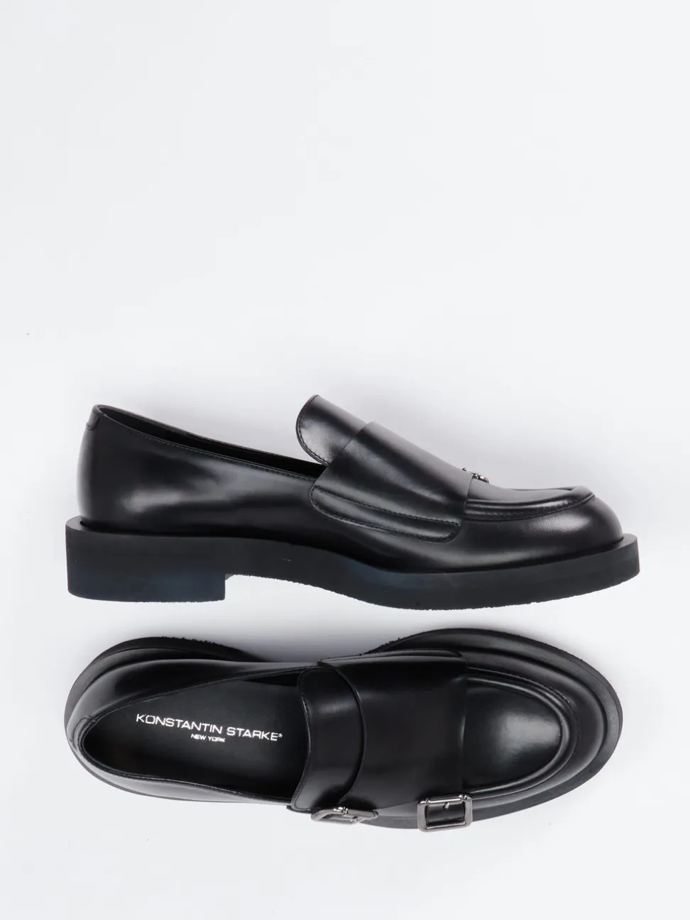 Konstantin Starke – Monkstrap-Loafer aus Kalbleder Schwarz