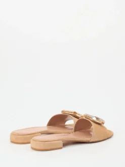 Konstantin Starke – Mules aus Veloursleder beige