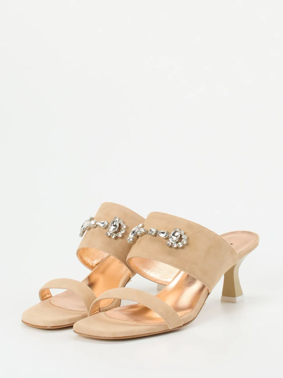 Konstantin Starke – Mules aus Veloursleder beige
