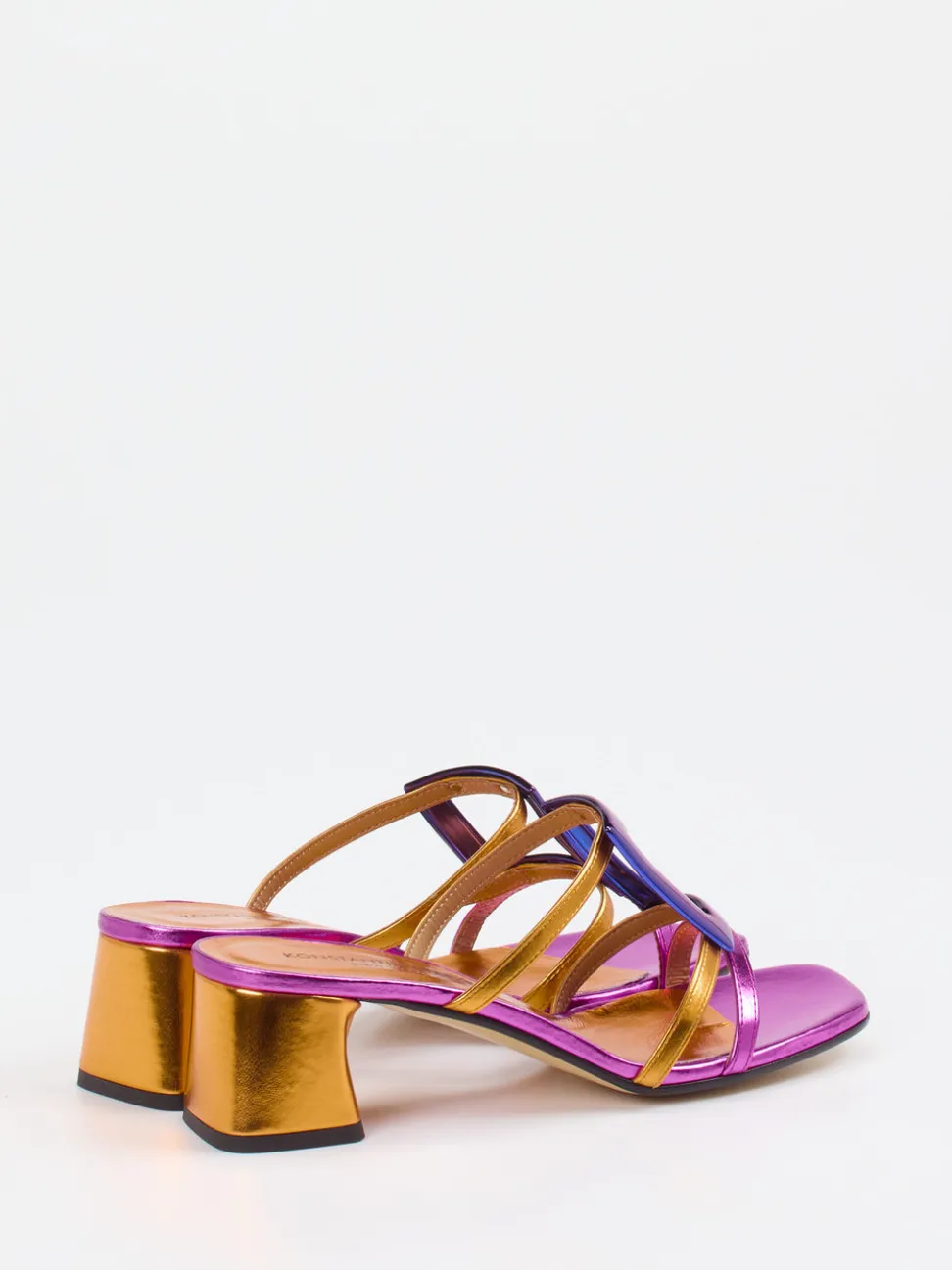 Konstantin Starke – Mules aus Metallicleder Magenta