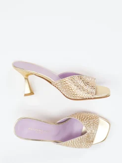Konstantin Starke – Mules aus Metallicleder Gold