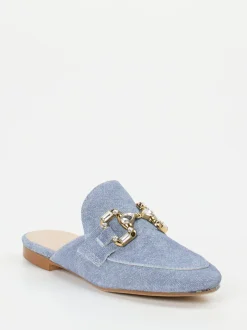 Konstantin Starke – Mules aus Veloursleder in Blau