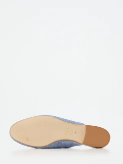 Konstantin Starke – Mules aus Veloursleder in Blau