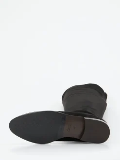 Konstantin Starke – Overknee-Stiefel aus Veloursleder Schwarz