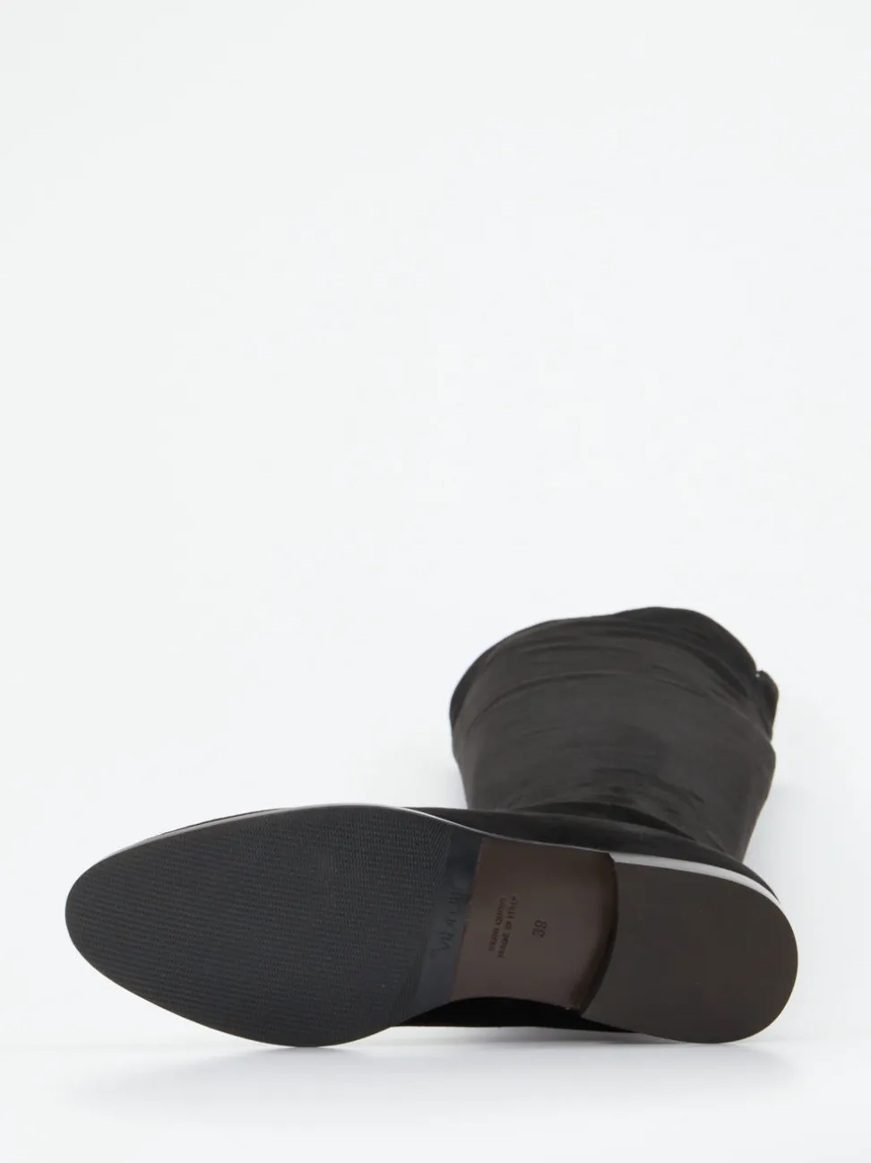 Konstantin Starke – Overknee-Stiefel aus Veloursleder Schwarz