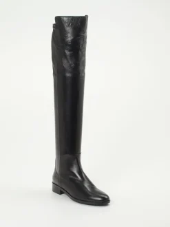 Konstantin Starke – Overknee-Stiefel aus Lammleder Schwarz