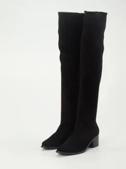 Konstantin Starke – Overknee-Stiefel aus Lammleder schwarz