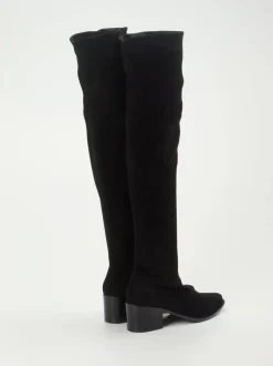Konstantin Starke – Overknee-Stiefel aus Lammleder schwarz