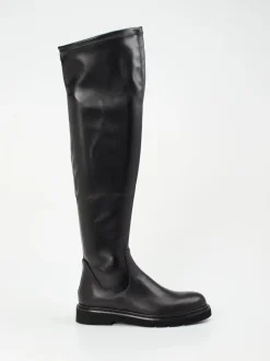Konstantin Starke – Overknee-Stiefel aus Lammleder schwarz