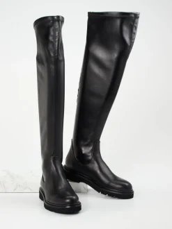 Konstantin Starke – Overknee-Stiefel aus Lammleder schwarz